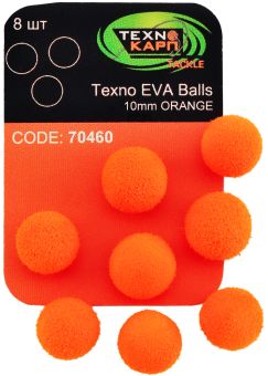 Texno EVA Balls 10mm orange (Оранжевый) уп/8шт