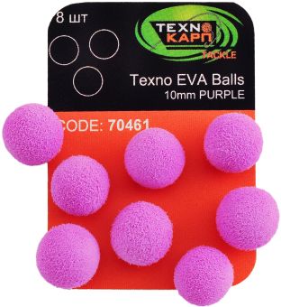 Texno EVA Balls 10mm purple (Фіолетовий) уп / 8шт