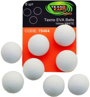 Texno EVA Balls 14mm white (Білий) уп / 8шт