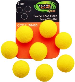 Texno EVA Balls 14mm yellow (Жовтий) уп / 8шт