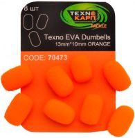 Texno EVA Dumbells 13mm*10mm orange (Оранжевый) уп/8шт