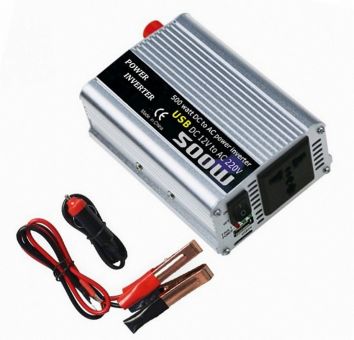 Інвертор автомобільний Power Inverter 500W перетворювач напруги 12V-220V з USB