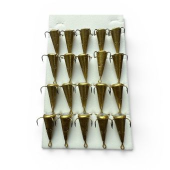 Блесна FRY Конус малый - 4 крючка - Золото