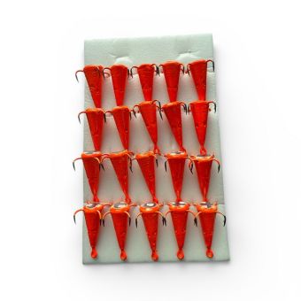 Блесна FRY Конус малый - 4 крючка - Оранжевый