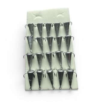 Блесна FRY Конус малый - 4 крючка - Серебро