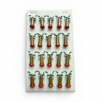 Блесна Яйца FRY Маленькие - Золото/Красный - 20 шт/уп