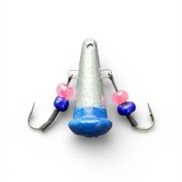 Блесна Яйца FRY Маленькие - Серебро/Синий - 1 шт.