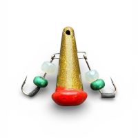 Блесна Яйца FRY Большие - Золото/Красный - 1 шт.