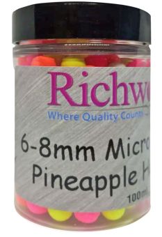 Бойли плаваючі Richworth - Micro Pop-Ups - Pineapple Hawaiian (Ананас) - ERW6PH - 6-8 мм (100 мл)