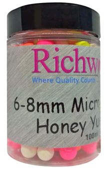 Бойли плаваючі Richworth - Micro Pop-Ups - Honey Yucatan (Мед) - ERW6HY - 6-8 мм (100 мл)