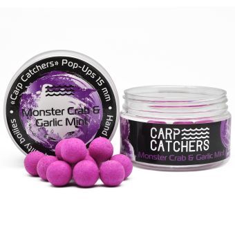 Бойли pop-up Carp Catchers «Monster Crab & Garlic Mint» 15 мм