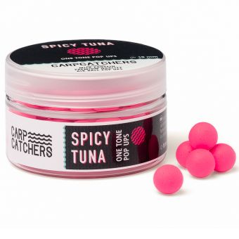 Бойли Carp Catchers Pop Ups - Плаваючі - Ø10 мм - Однотонні - Fluoro Pink - Spice Tuna - 40-41 шт/уп