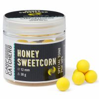 Бойлы Carp Catchers Pop Ups Special Tone - Плавающие - Ø12 мм - Natural Fluoro Yellow - Honey Sweetcorn