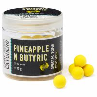 Бойлы Carp Catchers Pop Ups Special Tone - Плавающие - Ø12 мм - Natural Fluoro Yellow - Pineapple N Butyric