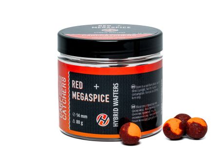Бойли Carp Catchers Hybrid Wafters - Red&Megaspice - Двоколірні