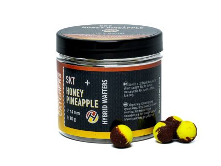 Бойли Carp Catchers Hybrid Wafters - SKT&Honey Pineapple - Двоколірні
