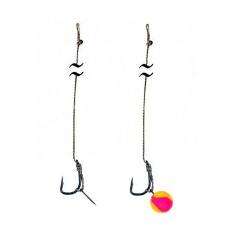 Карповый поводок с иглой Bait Spike Rigs - Wide Gape Hook №8 - 15 см - 25lb/11,5 кг - ПрофМонтаж  - 3 шт/уп