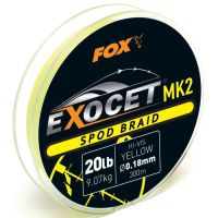 FOX жовта плетена волосінь для Господа Exocet MK2 0.18мм 20lb 300м