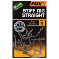 FOX крючки с прямым жалом EDGES Stiff Rig Straight