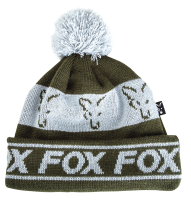 FOX Шапка - Green & Silver Lined Bobble
