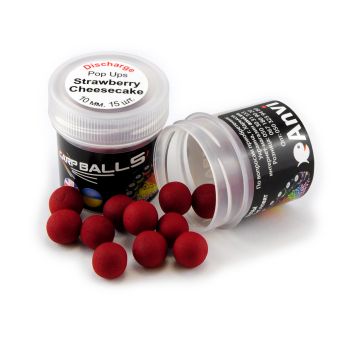 Бойли Mini Discharge Pop Ups Carpballs 10mm Strawberry Cheesecake (полуничний чізкейк)