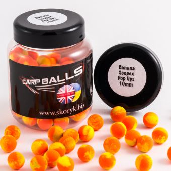 Бойли Carpballs Pop Ups Banana & Scopex 10mm (Банан і Скопекс)