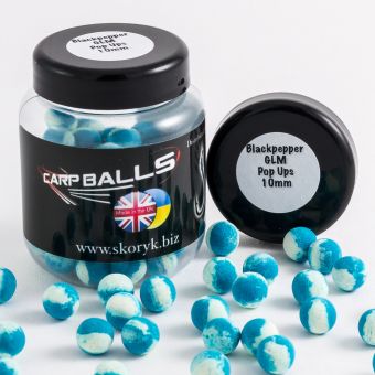 Бойли Carpballs Pop Ups GLM & Black Pepper 10mm (Мідії з чорним перцем)