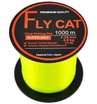Волосінь коропова NTEC Fly Cat Fluro Yellow 1000m