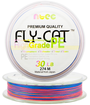 Шнур плетеный NTEC Fly Cat Multicolor 274 m