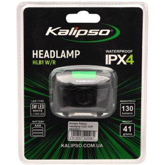 Налобний світлодіодний ліхтар Kalipso Headlamp HLB1 W / R