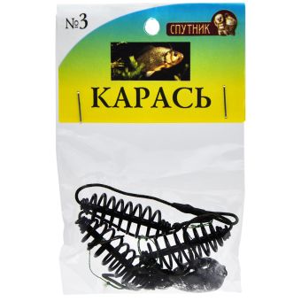 Готова снасть Вбивця карася Супутник №3 - Гачок №6 - 15 г - Годівниця фарбована - Пружини маленькі