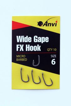 Крючок карповый Anvi Wide Gape FX Hook №6