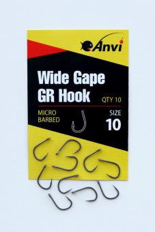 Крючок карповый Anvi Wide Gape GR Hook №10