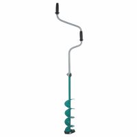 Ледобур Харьковский Двуручный - 130 мм - Левое вращение - Бирюза