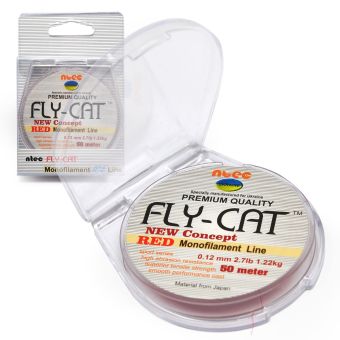 Жилка NTEC Fly Cat Monofilament Ice Line - Червона - 50 м