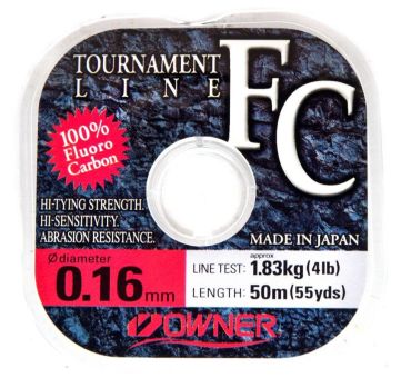 Леска Owner Tournament FC Fluorocarbon - Clear (Прозрачная) - 50 м