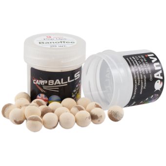 Бойли пробник Carpballs Pop Ups Banoffee 9 mm (Бананово-карамельний)