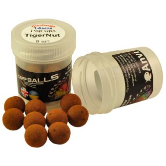 Бойли Mini Discharge Pop Ups Carpballs - 14mm - Tigernut (Тигровий горіх)