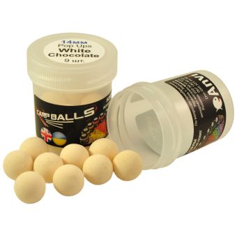 Пробник плаваючих бойлов CarpBalls Pop Ups - 14 мм - White Chocolate