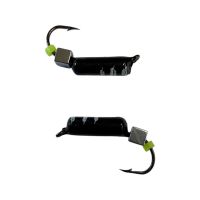 Мормышка Вольфрамовая "Латышка" Гвоздик - С кубиком серебро - Ø2,7 мм - 0,7 г - Чёрно-белый - Латвия