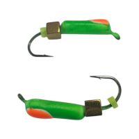 Мормышка Вольфрамовая "Латышка" Гвоздик - С кубиком золото - Ø2,2 мм - 0,5 г - Зелёный, - Латвия