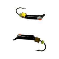 Мормышка Вольфрамовая "Латышка" Гвоздик - С кубиком золото - МК1188