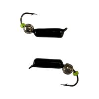 Мормышка Вольфрамовая "Латышка" Гвоздик - С шариком серебро - Ø2,7 мм - 0,7 г - Чёрный - Латвия