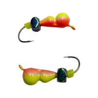 Мормышка Вольфрамовая "Латышка" Муравей - С кубиком хамелеон - МК1088