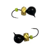 Мормышка Вольфрамовая "Латышка" Шар - С кубиком золото - МК1075