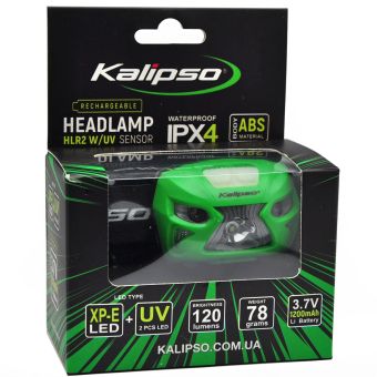 Налобний світлодіодний ліхтар Kalipso Headlamp HLR2 W / UV Sensor
