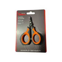 Ножницы рыбацкие Tunala - Черно-оранжевые (Black/Orange) - 9,2 см - 15 г - С прорезиненными ручками