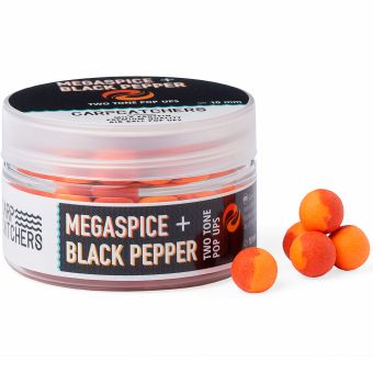 Бойли pop-up Carp Catchers «Megaspice&Black Pepper» 10 мм - Двоколірні