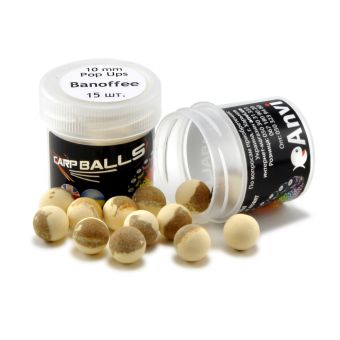 Бойлы Mini Pop Ups CARPBALLS 10 мм Banoffee (Баноффи)