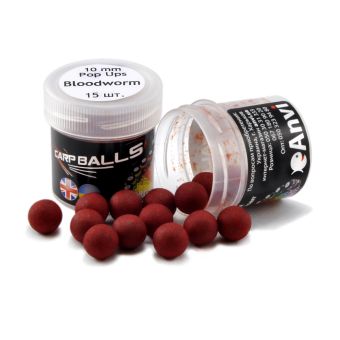 Бойлы Mini Pop Ups CARPBALLS 10 мм Bloodworm (Мотыль)